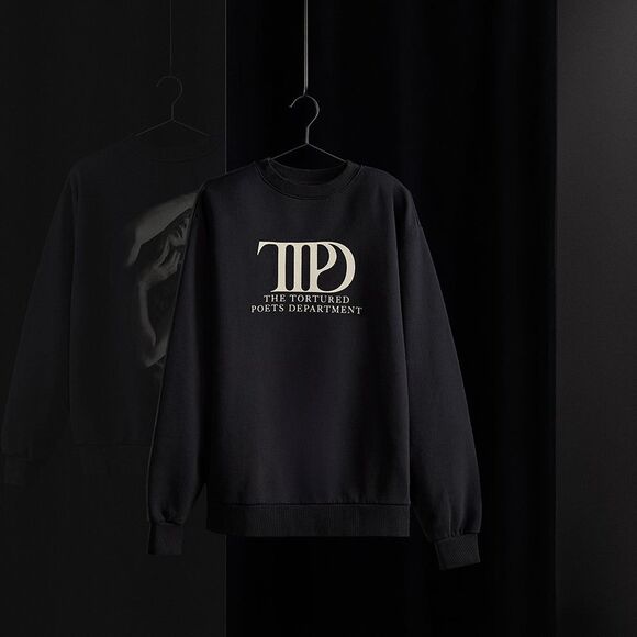 Taylor Swift TTPD Crewneck Sweatshirt Black Size M – Official Merch - Picture 11 of 12